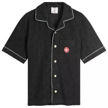 Рубашка с монограммой из махровой ткани Casablanca, черный