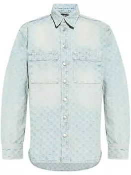 Рубашка с монограммой MISBHV, синий