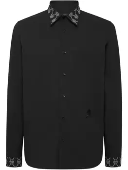Рубашка с монограммой Philipp Plein, черный