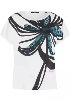 Рубашка с мотивным принтом Zero, белый