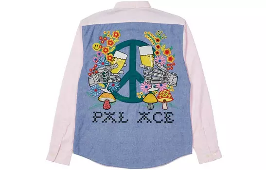 Рубашка с надписью «Хиппи-салют» PALACE, розовый