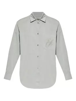 Рубашка с накладным карманом Emporio Armani, серый