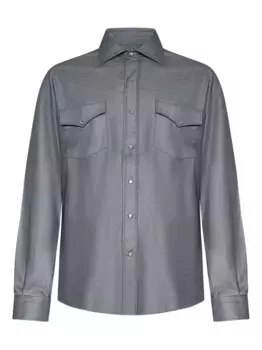 Рубашка с накладным карманом FRANZESE COLLECTION, серый