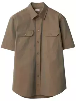 Рубашка с накладными карманами BURBERRY, коричневый