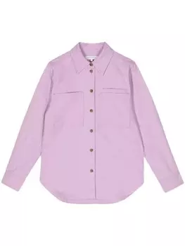 Рубашка с накладными карманами Maison Kitsun, фиолетовый