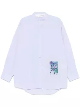 Рубашка с нашивками Isabel Benenato, синий