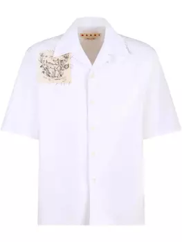 Рубашка с нашивками Marni, белый