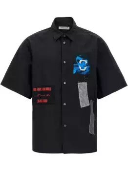 Рубашка с нашивками Undercover, черный