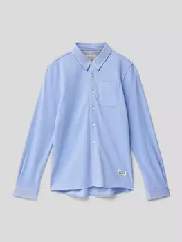 Рубашка с нашивкой-лейблом Scotch & Soda, светло-синий