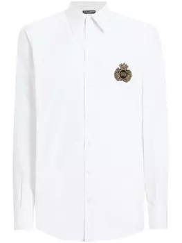 Рубашка с нашивкой-логотипом Dolce & Gabbana, белый