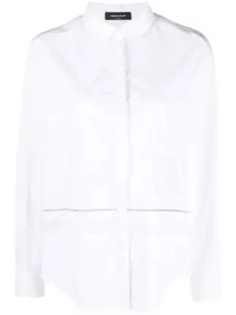 Рубашка с нашивкой-логотипом Fabiana Filippi, белый