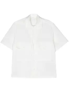 Рубашка с нашивкой-логотипом Ten C, белый