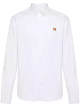 Рубашка с нашивкой Maison Kitsun, белый