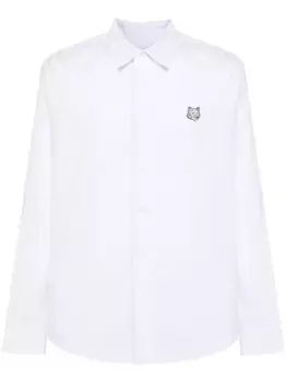 Рубашка с нашивкой Maison Kitsun, белый