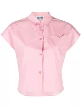 Рубашка с нашивкой MOSCHINO JEANS, розовый