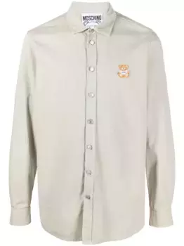 Рубашка с нашивкой Teddy Bear Moschino, зеленый