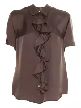 Рубашка с оборками ASPESI, коричневый