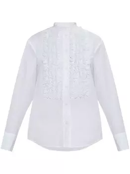 Рубашка с оборками Jil Sander, белый