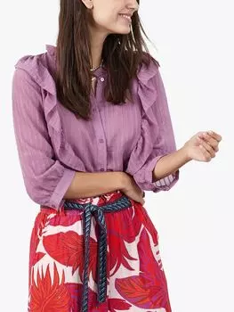 Рубашка с оборками Lollys Laundry Hanni, сливовый