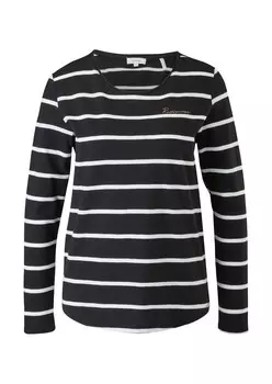 Рубашка s.Oliver, черно-белый