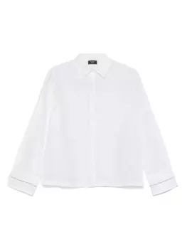 Рубашка с отделкой бисером Peserico, белый