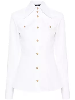Рубашка с открытым швом Balmain, белый