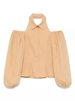 Рубашка с открытыми плечами mvp wardrobe, коричневый