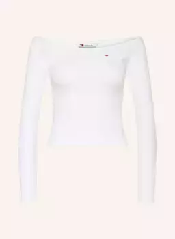 Рубашка с открытыми плечами Tommy Jeans, белый