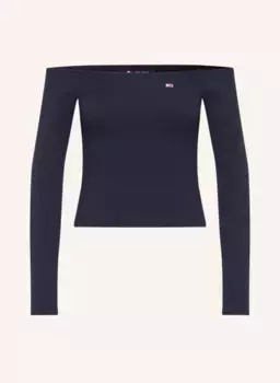 Рубашка с открытыми плечами Tommy Jeans, синий