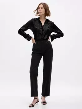 Рубашка с пайетками Gap, черный