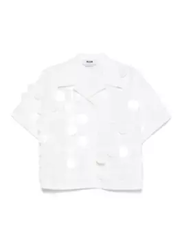 Рубашка с пайетками MSGM, белый
