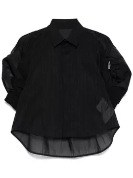 Рубашка с панелями sacai, черный
