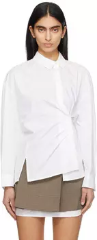 Рубашка с перекрученным запахом Juun.J, белый