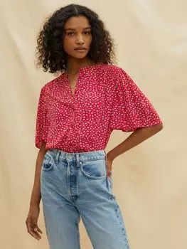 Рубашка с плавающим цветочным принтом Albaray, красный