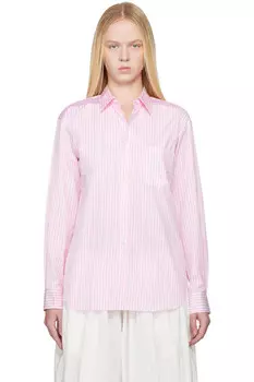 Рубашка с полосатой отделкой в клетку Comme Des Garons Shirt, мультиколор