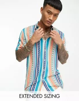 Рубашка с полосатым принтом ASOS