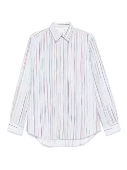 Рубашка с полосатым принтом Paul Smith, синий