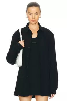 Рубашка с полупланкой Fear of God, черный