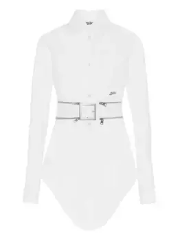 Рубашка с поясом Jean Paul Gaultier, белый