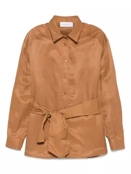 Рубашка с поясом kaos, коричневый