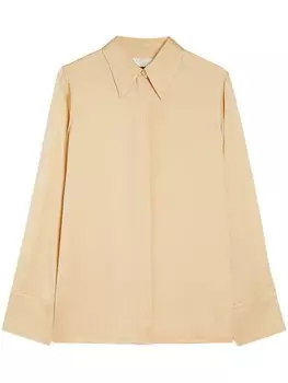 Рубашка с потайной застежкой Jil Sander, нейтральный цвет