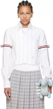 Рубашка с повязкой на рукаве Thom Browne, белый