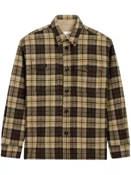 Рубашка с принтом AMI Paris, коричневый