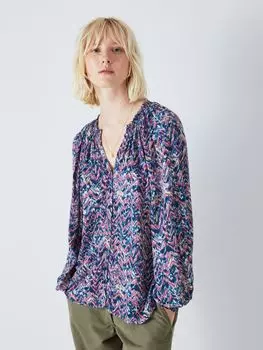 Рубашка с принтом AND/OR Harmony Ikat, розовый/мульти