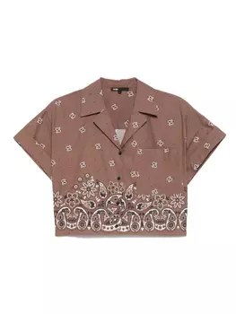 Рубашка с принтом банданы Maje, коричневый
