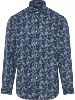 Рубашка с принтом Барба Barba, синий