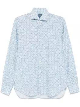 Рубашка с принтом Barba, синий