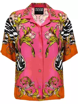 Рубашка с принтом Barocco Versace Jeans Couture, розовый