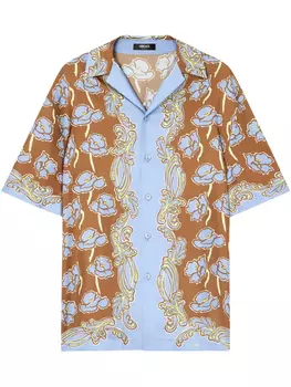 Рубашка с принтом Barocco Versace, синий