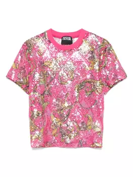 Рубашка с принтом «Барокко» Versace Jeans Couture, розовый